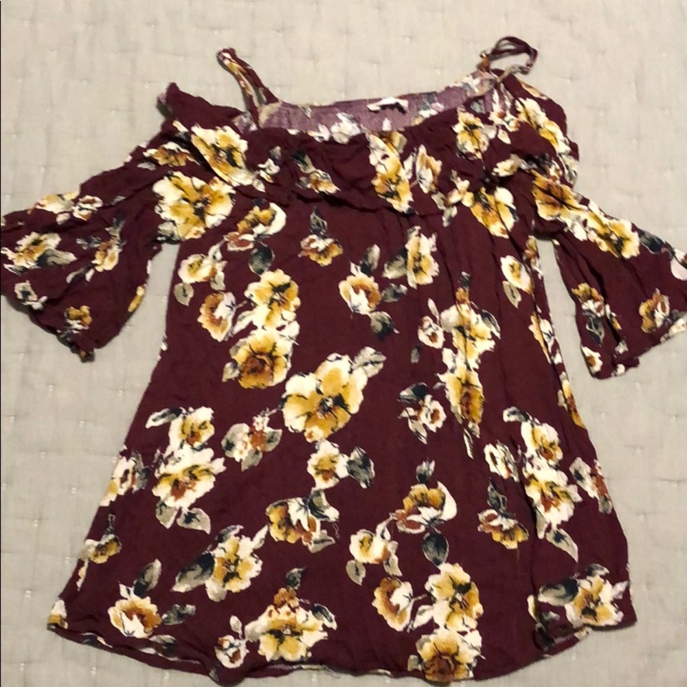 Ruffled thin strapped blouse